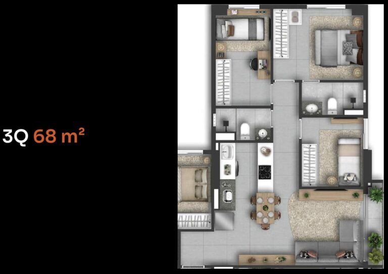3Q 68m2